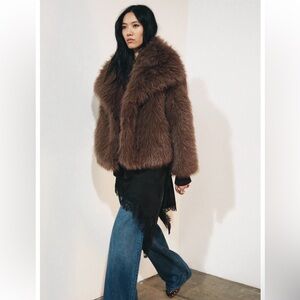 Zara Faux Fur Short Coat